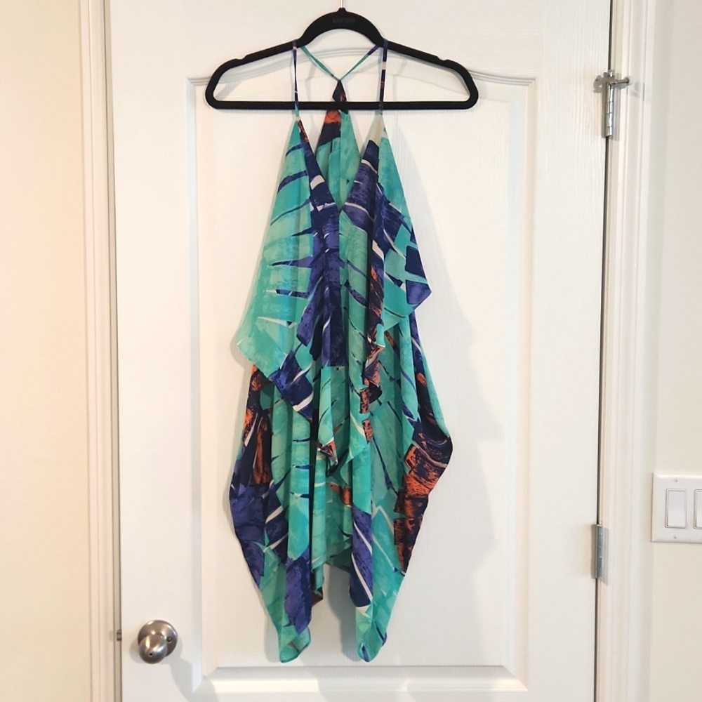 Tropical Print Flowy Dress